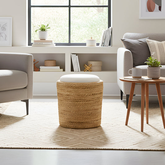 Caldera Round Stool with Cushion - Alpine Furniture