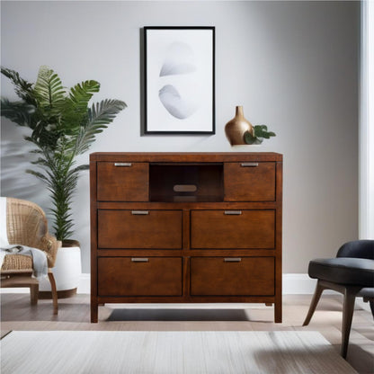 Carmel Media Chest, Cappuccino - Alpine Furniture