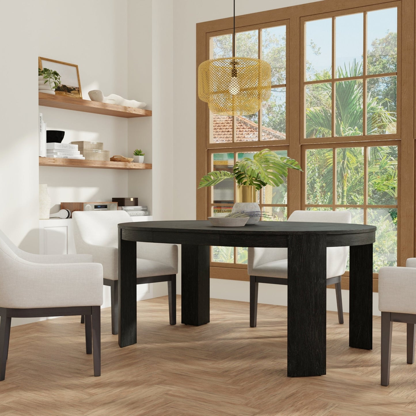 Carter 48" Round Extension Dining Table - Alpine Furniture