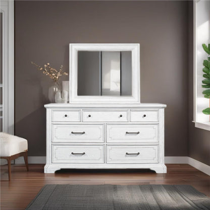 Clara Dresser & Mirror, White Mist - Alpine Furniture