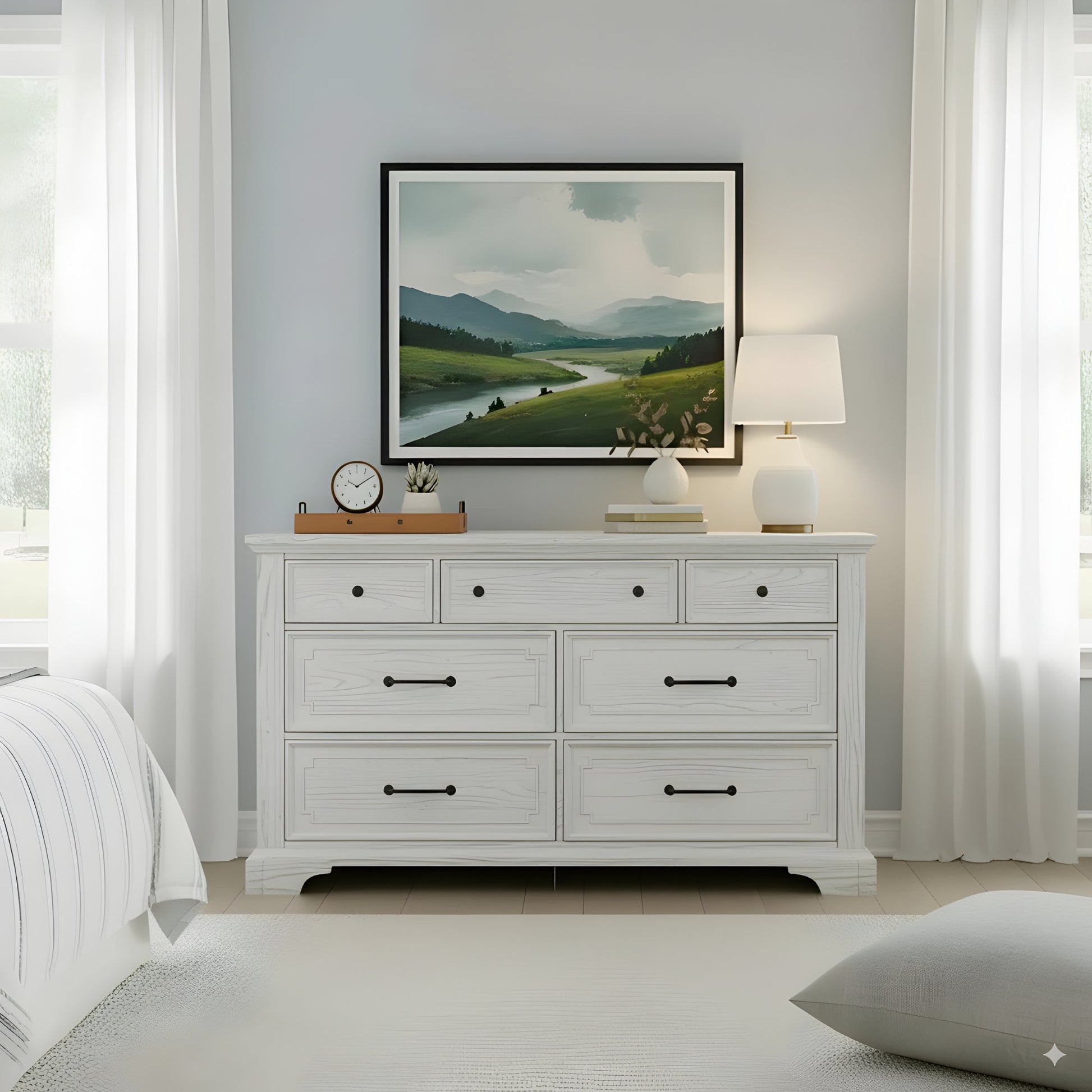 Clara Dresser, White Mist - Alpine Furniture