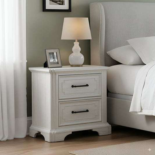Clara Nightstand, White Mist - Alpine Furniture