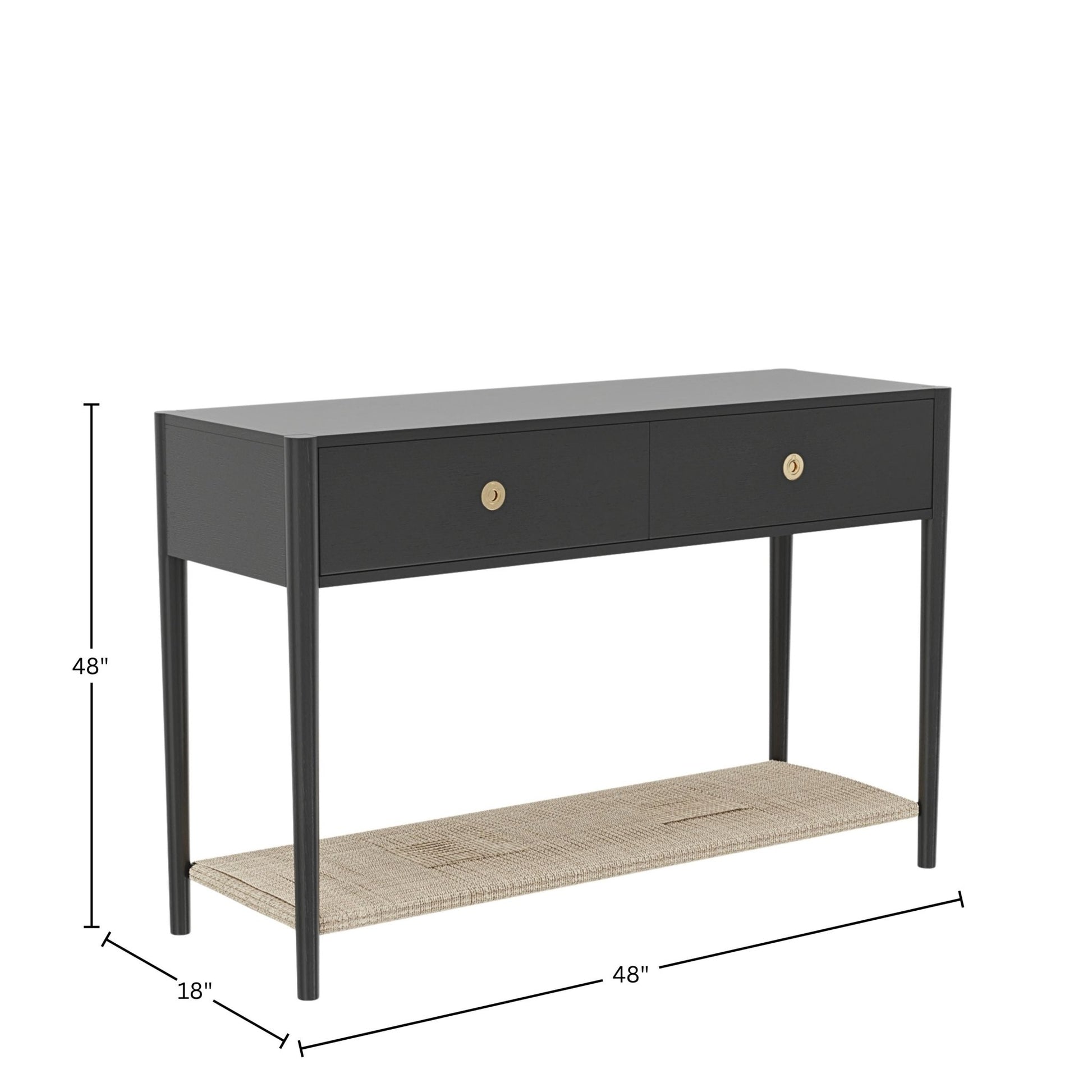 Cleo Console Table, Charcoal Gray - Alpine Furniture