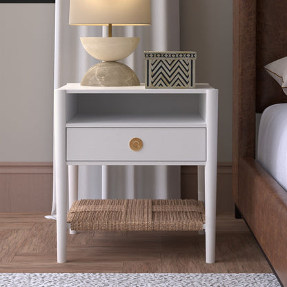 Cleo Nightstand, Coconut Milk - Alpine Furniture