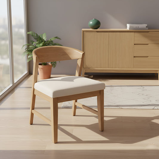 Cove Wood Back Chairs (Set of 2), Natural - Alpine Furniture