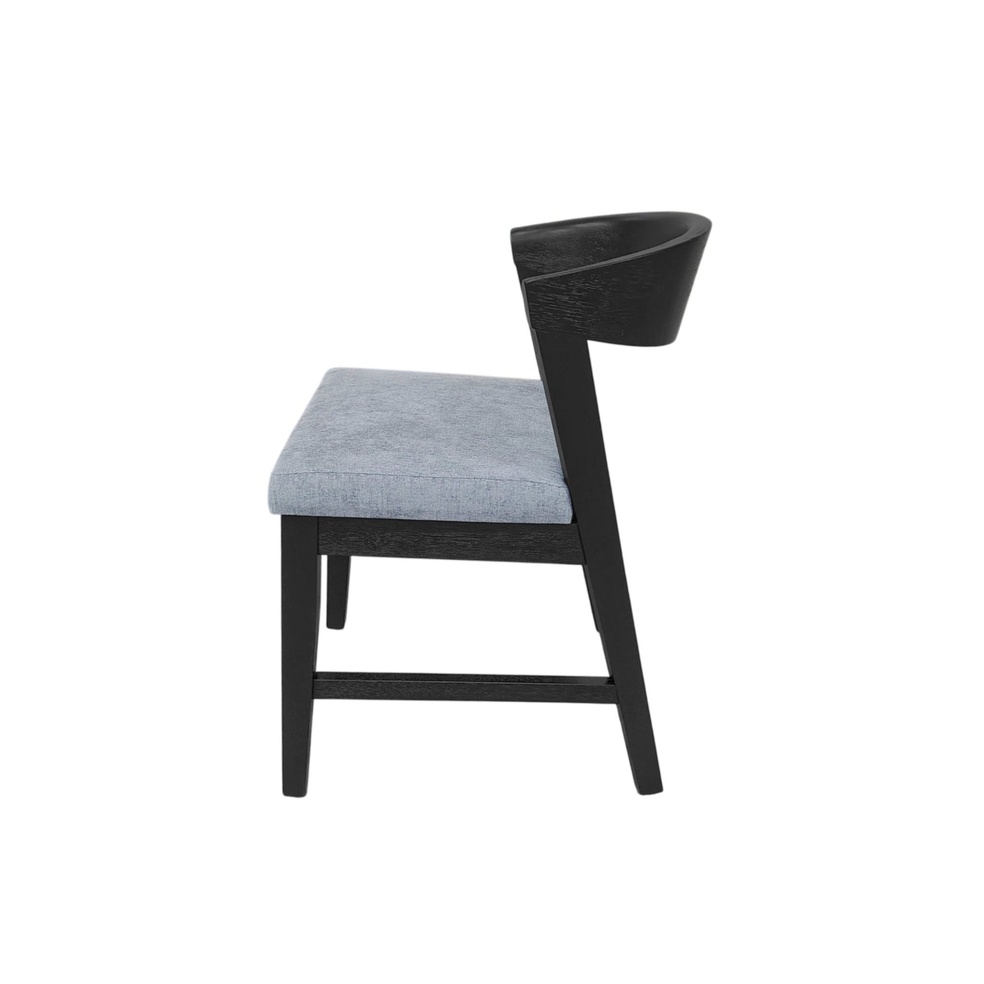 Cove Wood Back Chairs (Set of 2), Vintage Black - Alpine Furniture