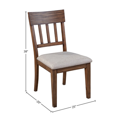 Donham Set of 2 Side Chairs, Brown - Alpine Furniture