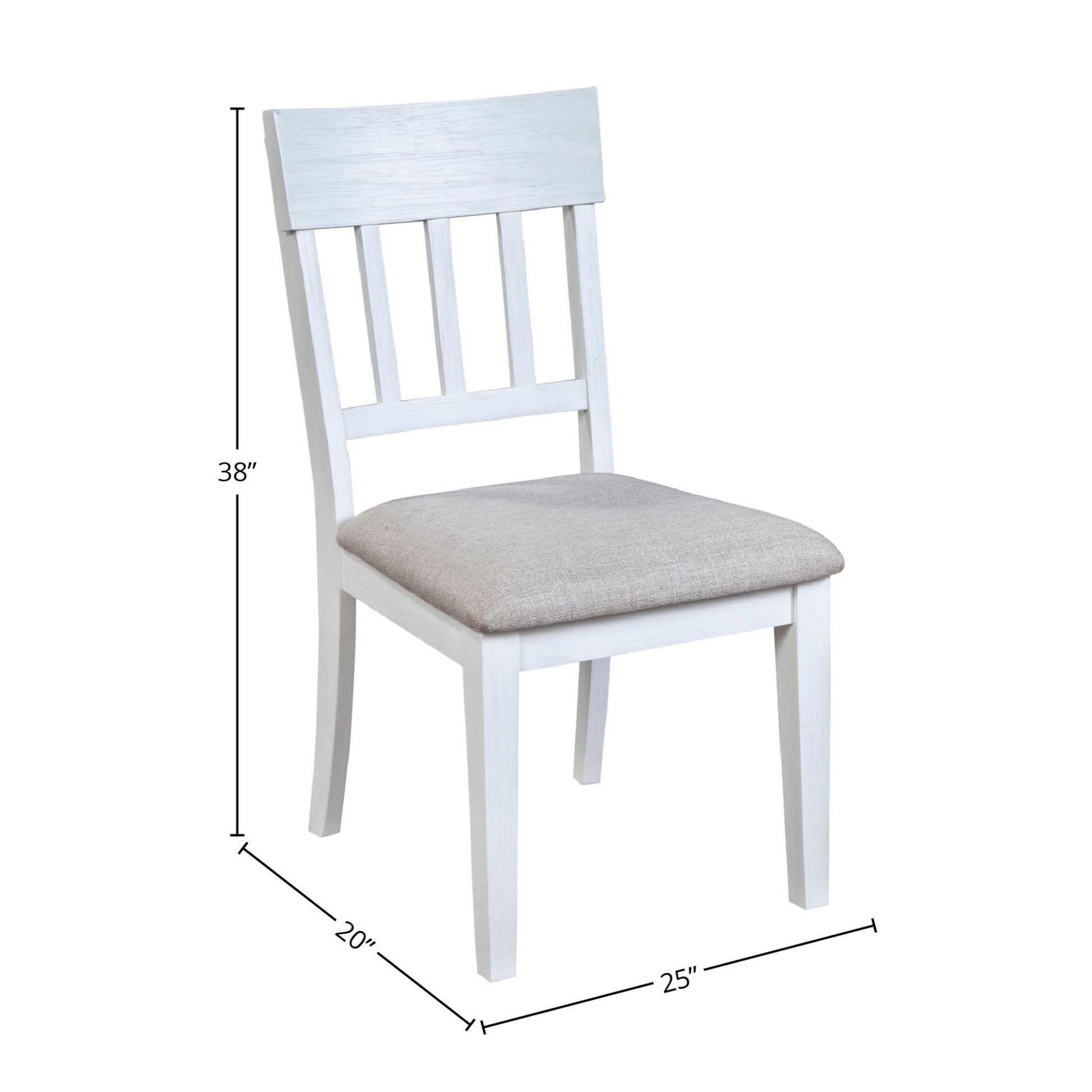 Donham Set of 2 Side Chairs, White - Alpine Furniture