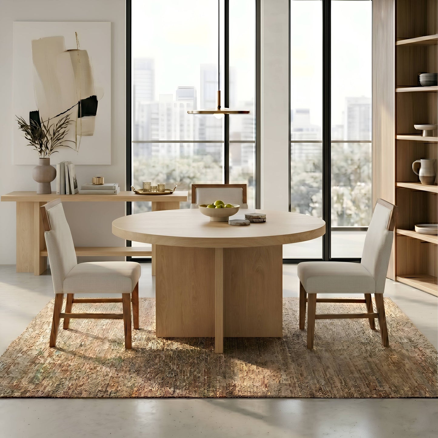 Donte Round Table, Natural - Alpine Furniture