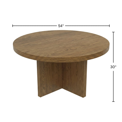 Donte Round Table, Oak - Alpine Furniture