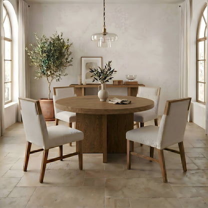 Donte Round Table, Oak - Alpine Furniture