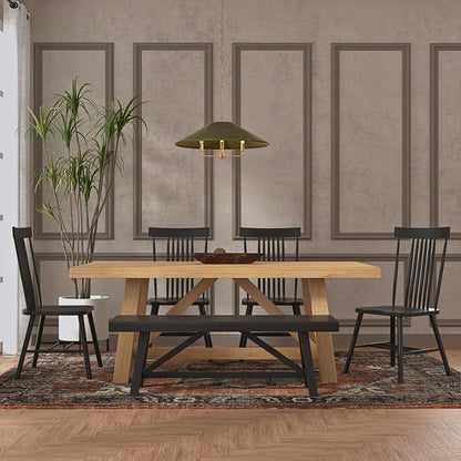 Eleanor Trestle Dining Table, Natural - Alpine Furniture