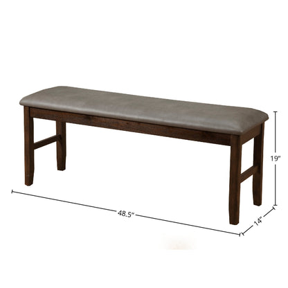 Emery Bench, Walnut - Alpine Furniture