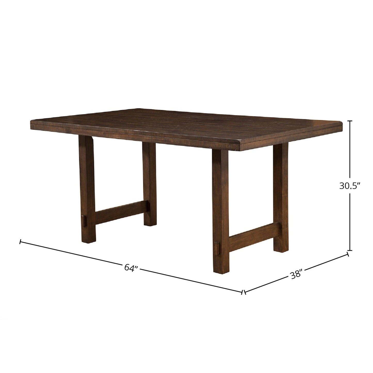 Emery Dining Table, Walnut - Alpine Furniture