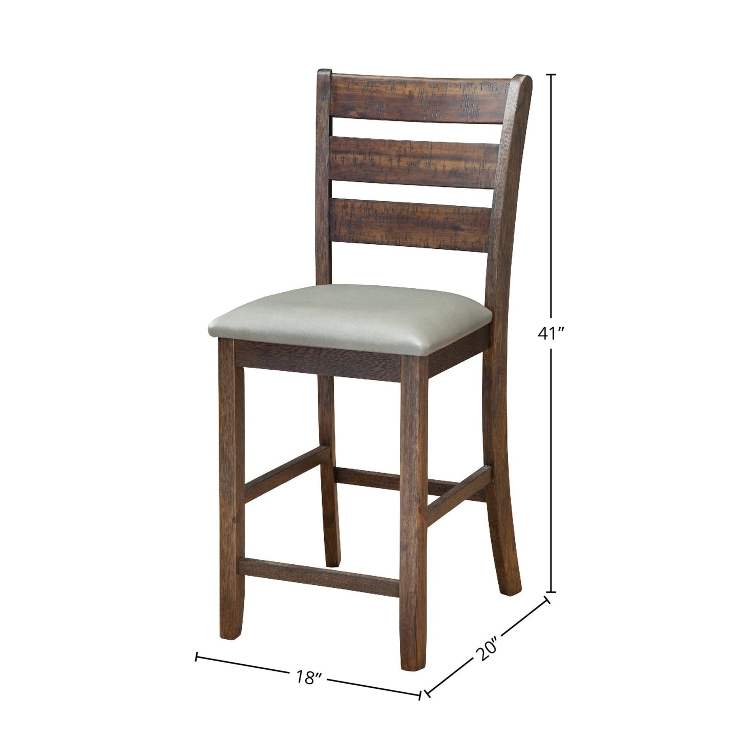 Emery Pub Height Chairs, Walnut - Alpine Furniture