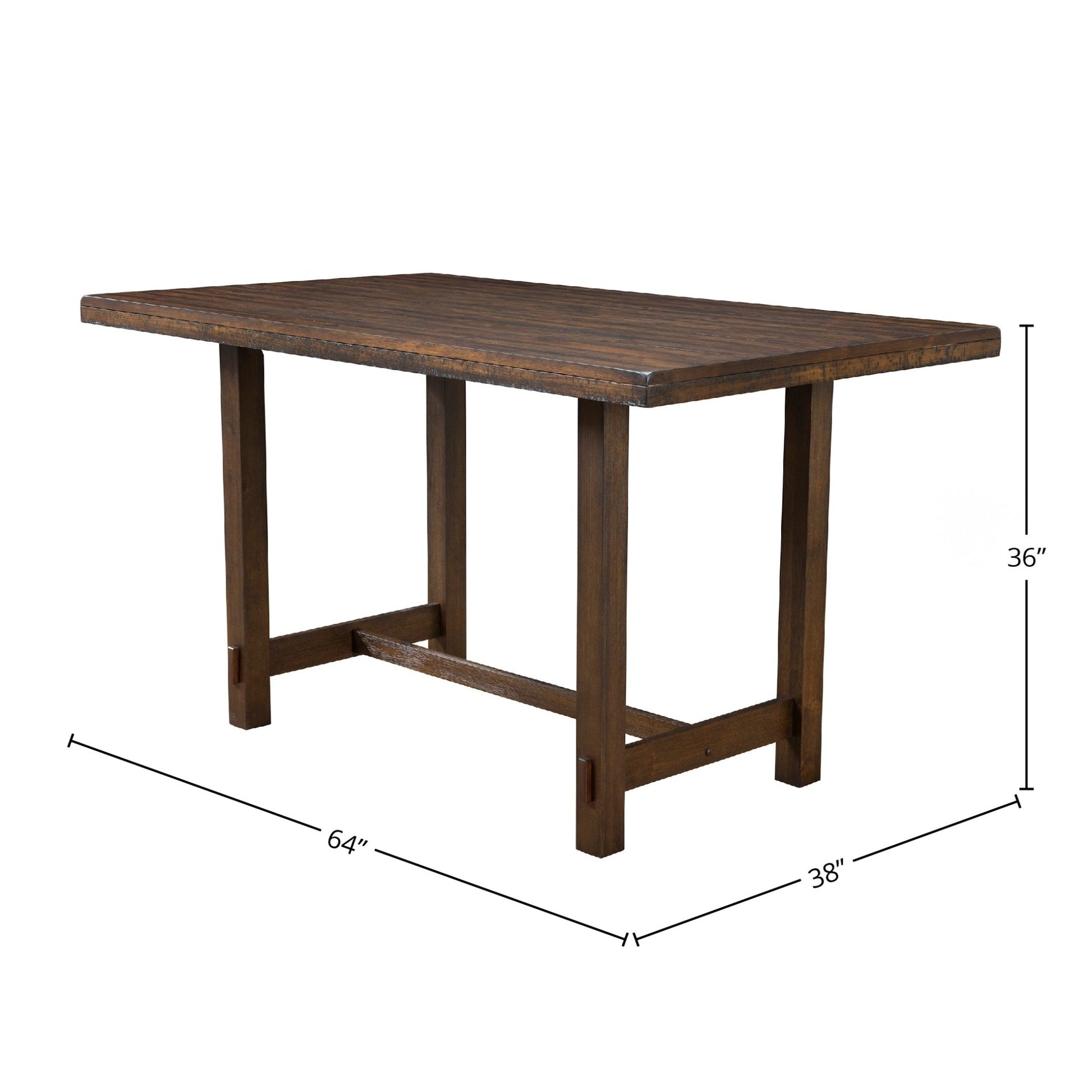 Emery Pub Height Dining Table, Walnut - Alpine Furniture