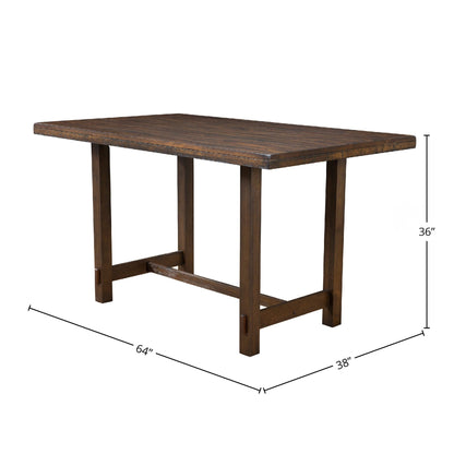 Emery Pub Height Dining Table, Walnut - Alpine Furniture