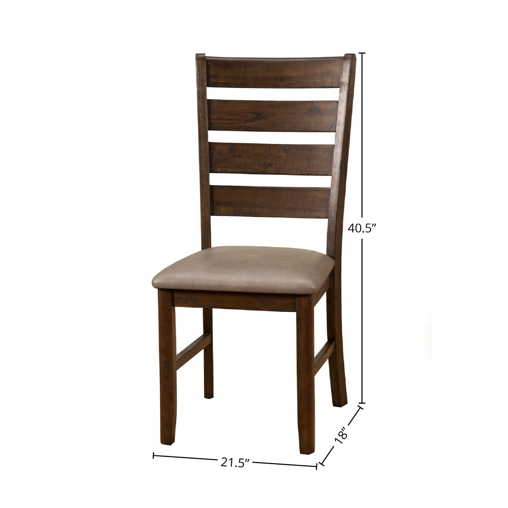 Emery Side Chairs, Walnut - Alpine Furniture