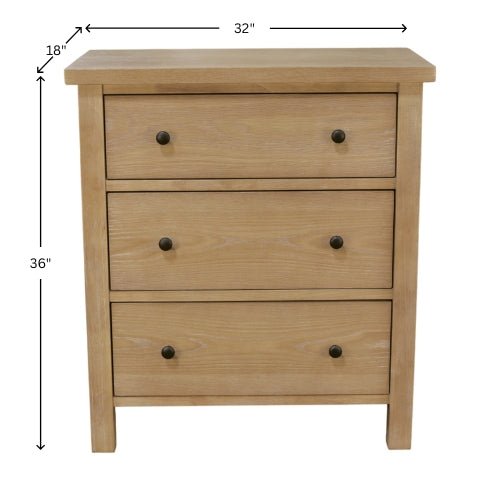 Emilia Three Drawer Small Chest - Alpine Furniture