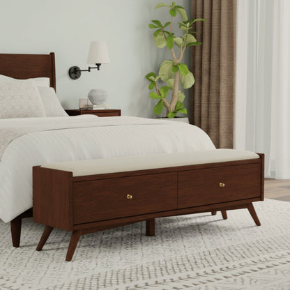 Flynn Bench, Walnut - Alpine Furniture