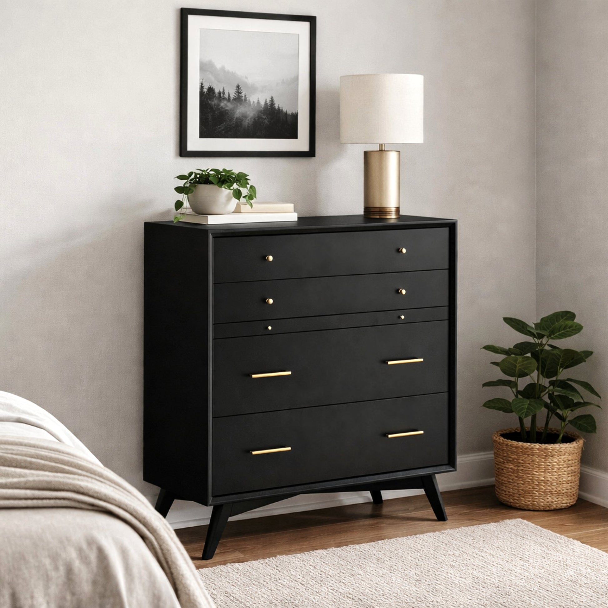 Flynn Chest, Black - Alpine Furniture