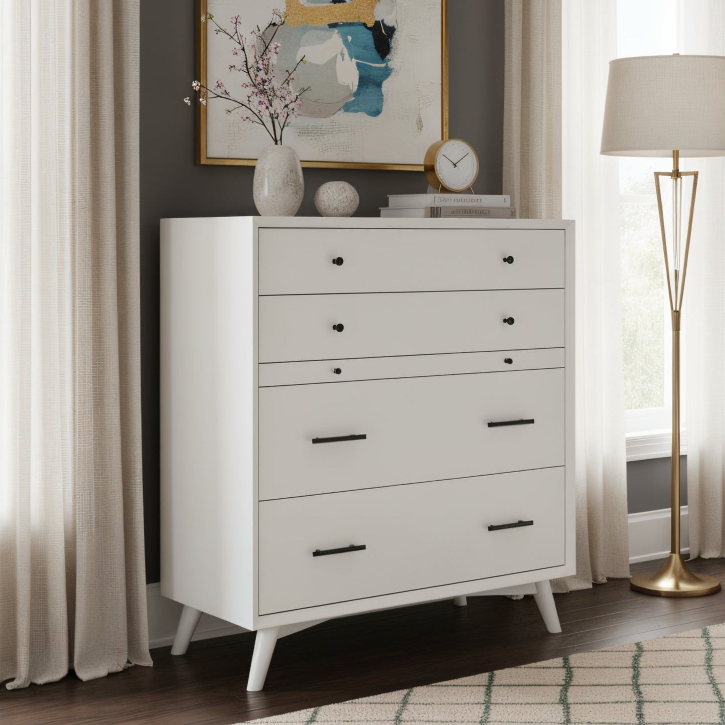 Flynn Chest, White - Alpine Furniture