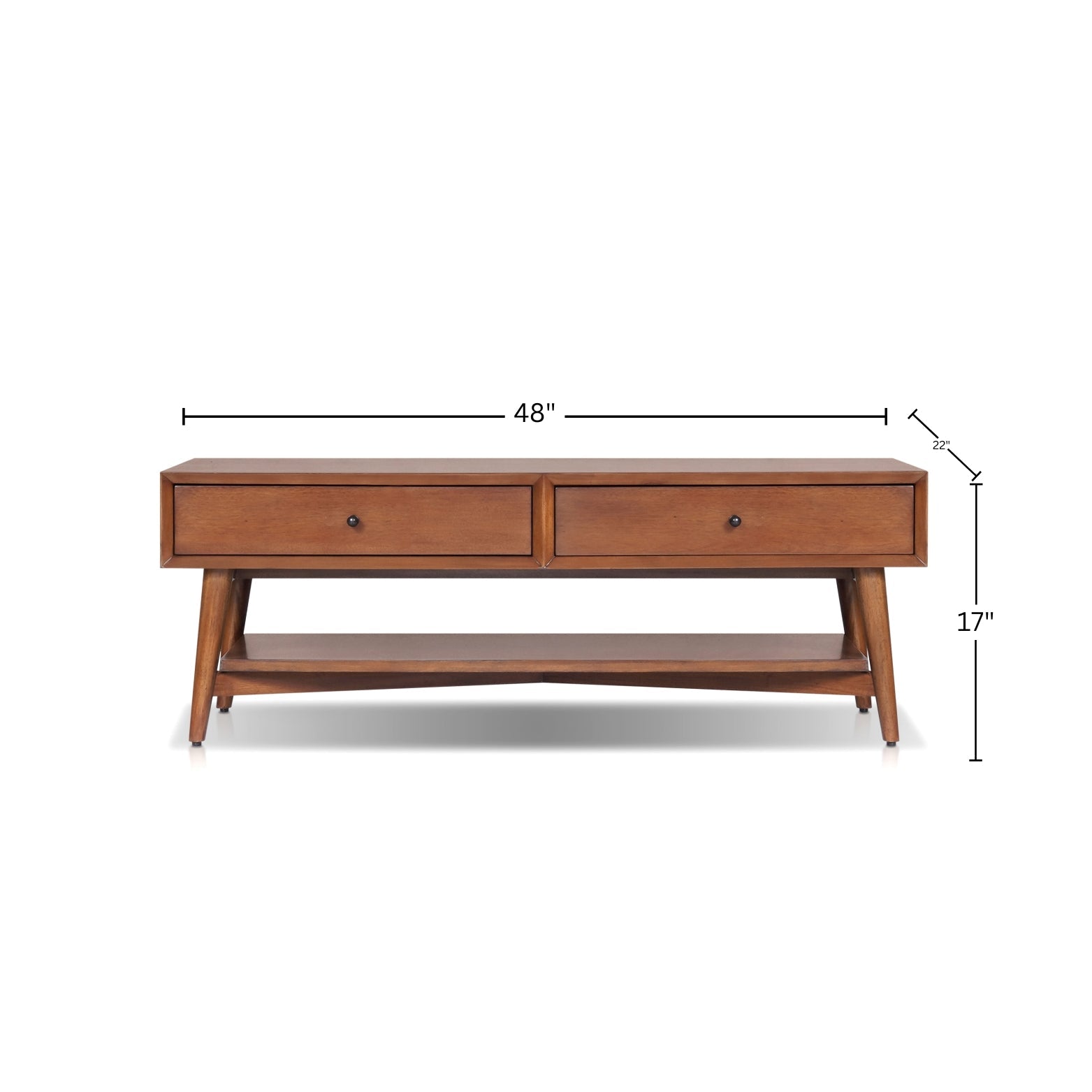 Flynn Coffee Table, Chestnut - Alpine Furniture