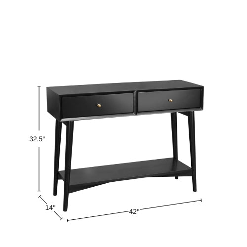 Flynn Console Table, Black - Alpine Furniture