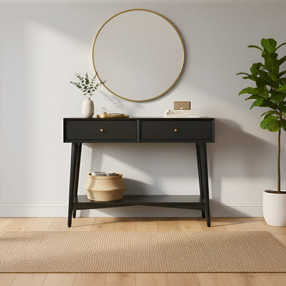 Flynn Console Table, Black - Alpine Furniture