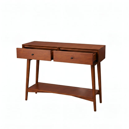 Flynn Console Table, Chestnut - Alpine Furniture