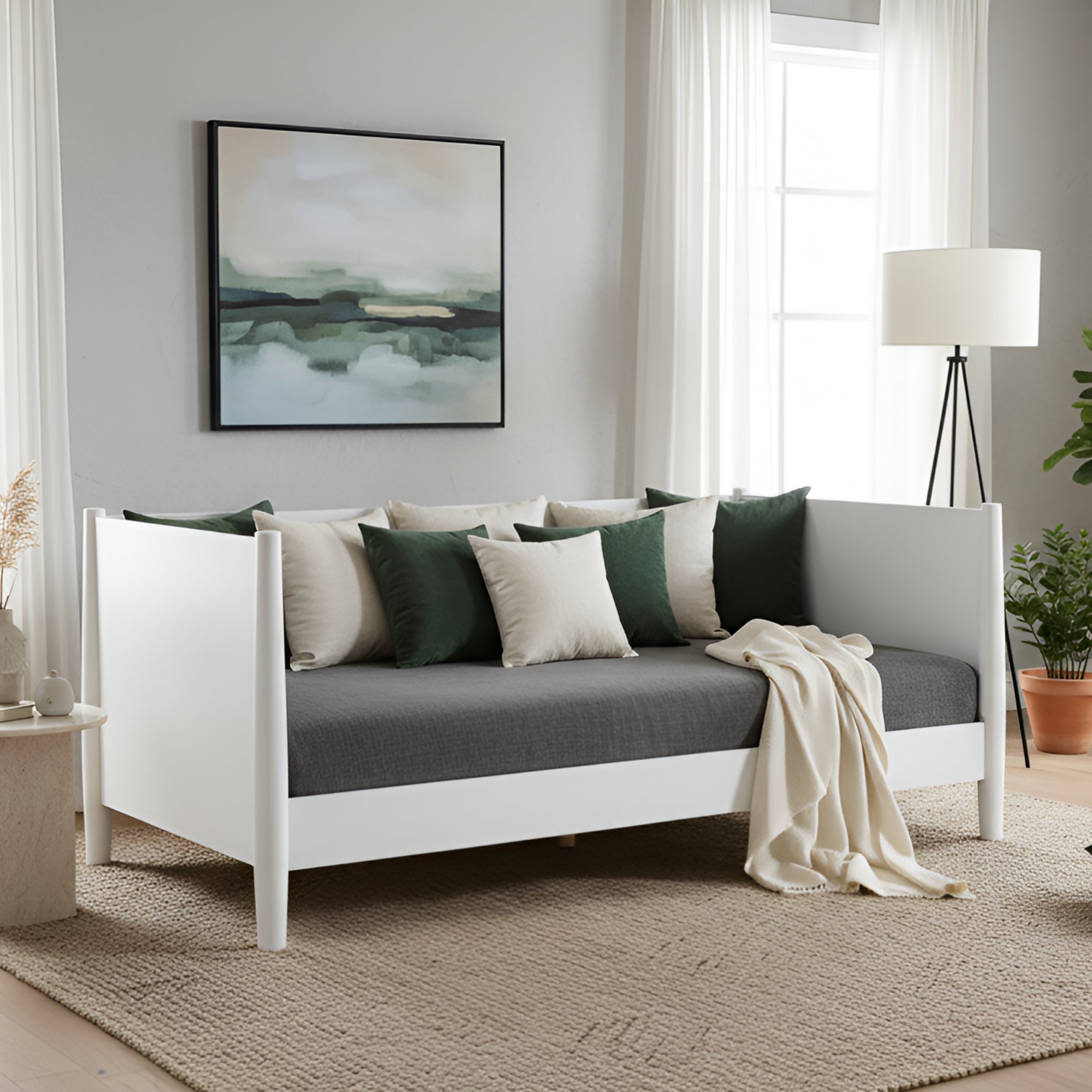 Flynn Day Bed, White – Alpine Furniture