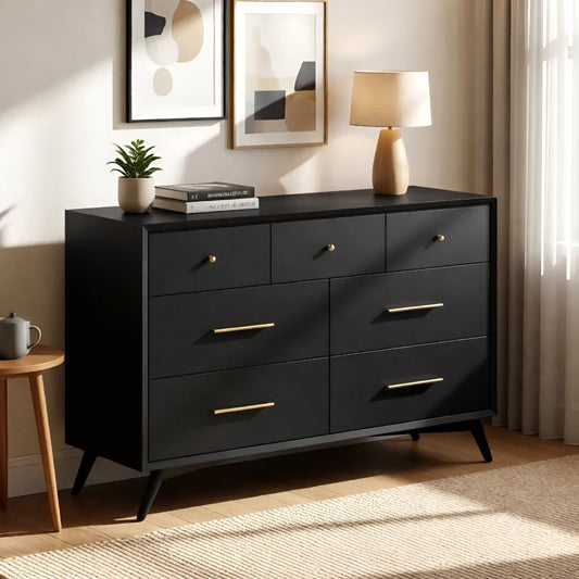 Flynn Dresser, Black - Alpine Furniture