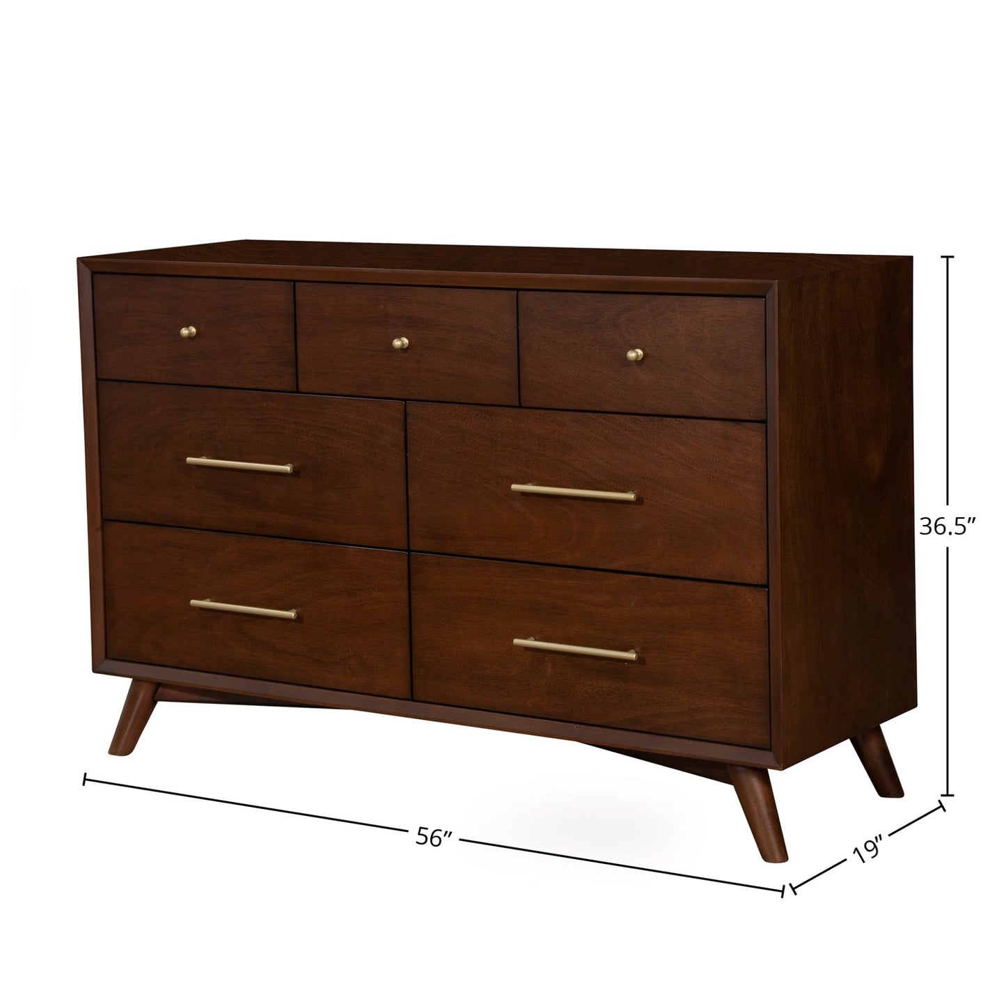 Flynn Dresser, Walnut - Alpine Furniture