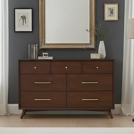 Flynn Dresser, Walnut - Alpine Furniture