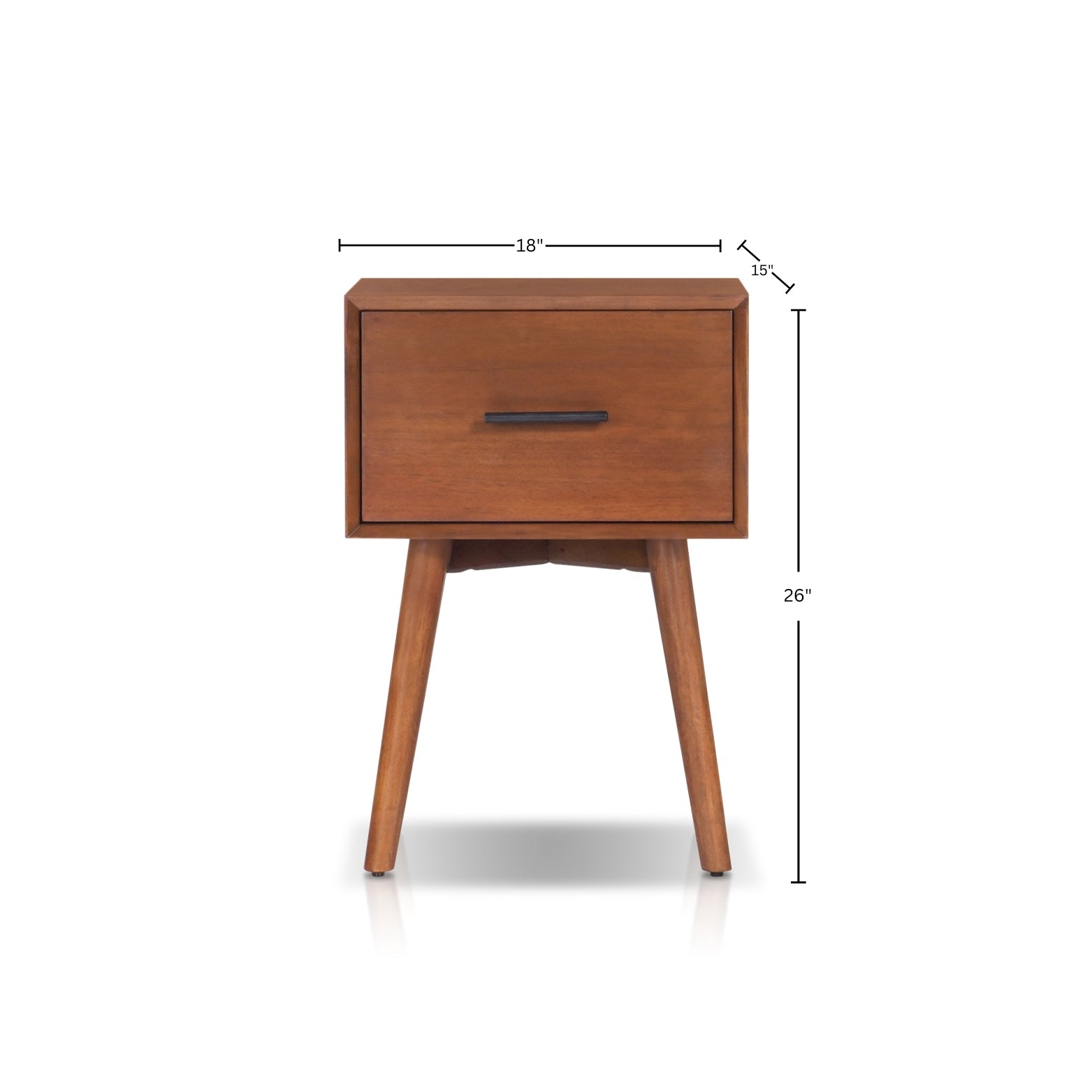 Flynn End Table, Chestnut - Alpine Furniture