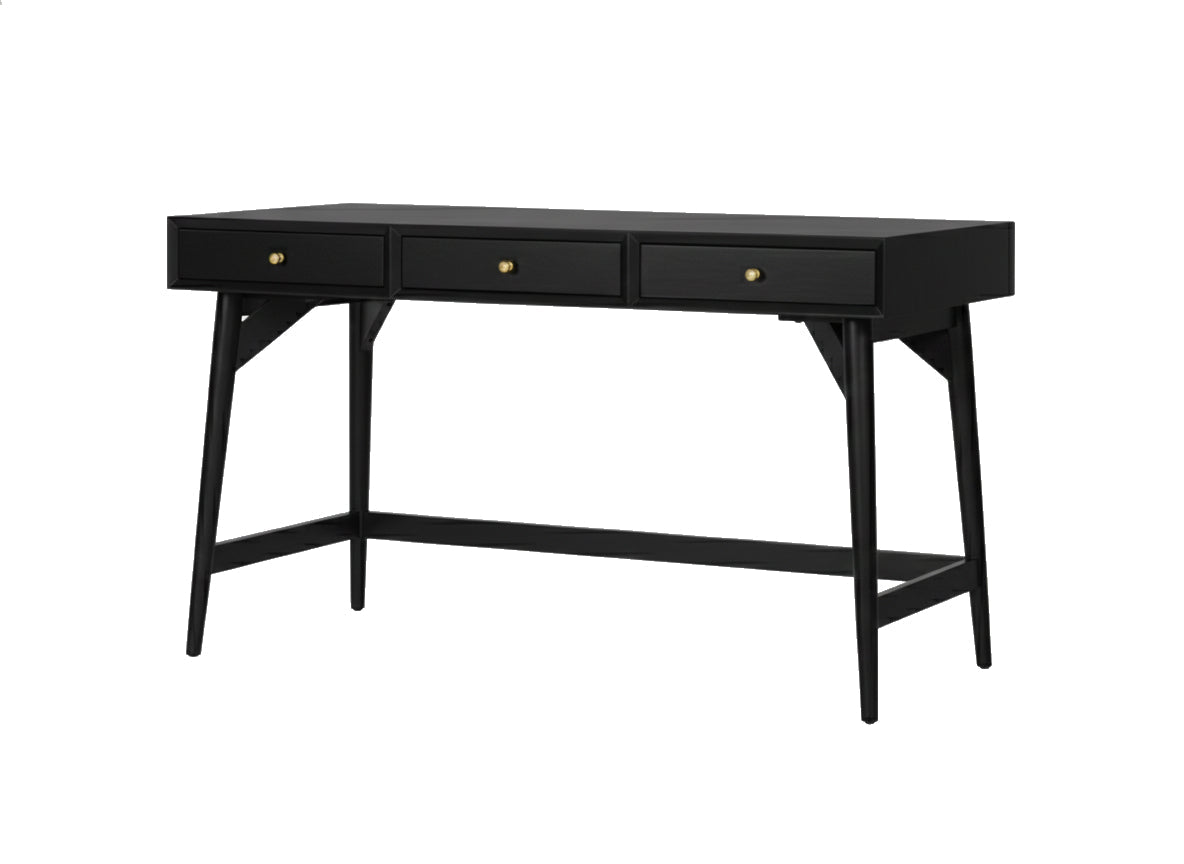 Flynn Large Desk, Black - Alpine Furniture