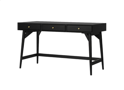 Flynn Large Desk, Black - Alpine Furniture