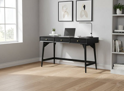 Flynn Large Desk, Black - Alpine Furniture