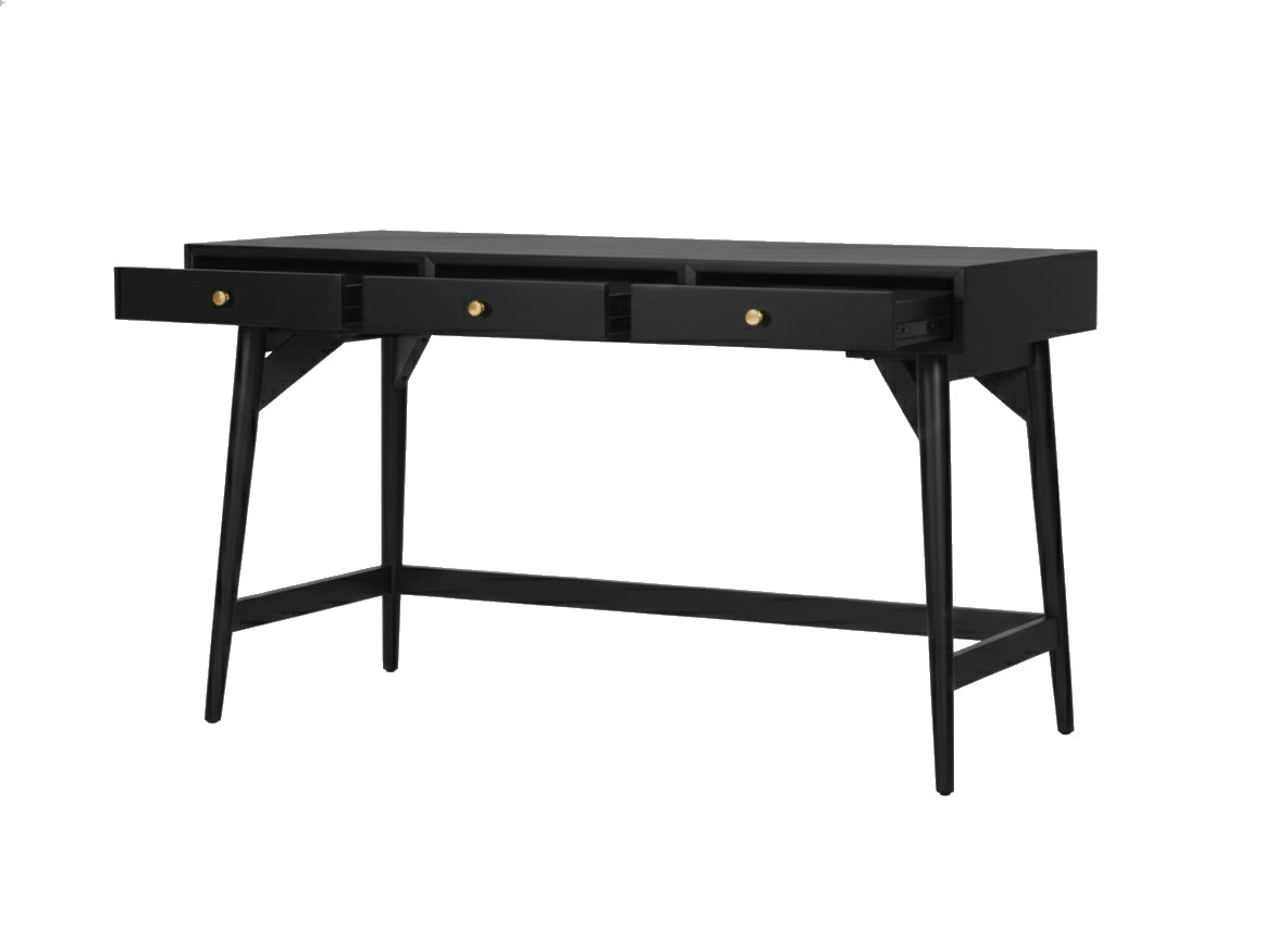 Flynn Large Desk, Black - Alpine Furniture