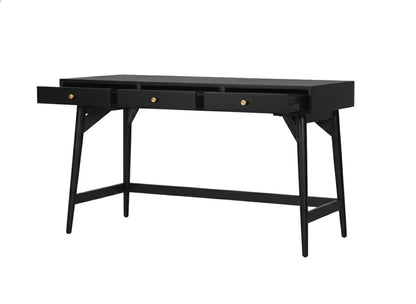Flynn Large Desk, Black - Alpine Furniture