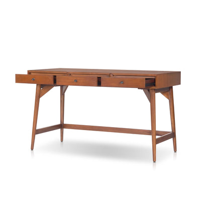 Flynn Large Desk, Cherry Acorn - Alpine Furniture