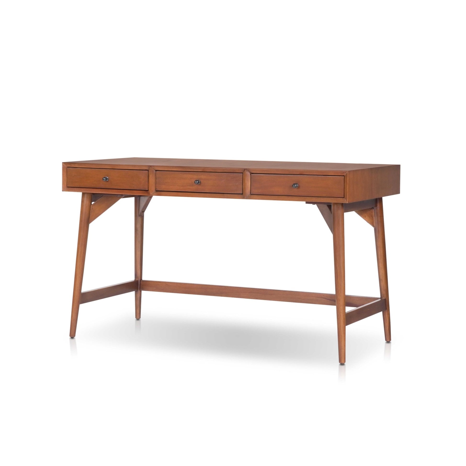 Flynn Large Desk, Cherry Acorn - Alpine Furniture