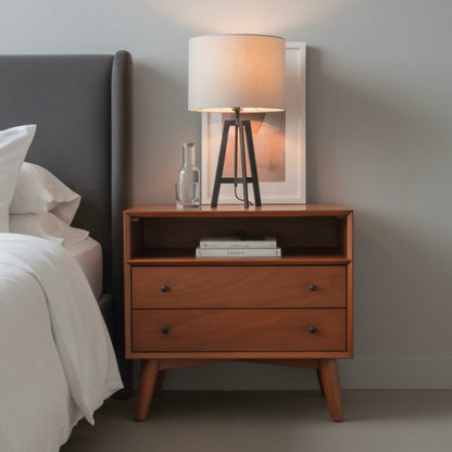Flynn Large Nightstand, Chestnut - Alpine Furniture