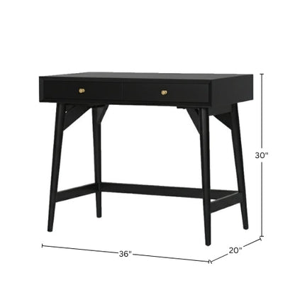 Flynn Mini Desk, Black - Alpine Furniture