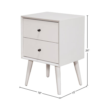 Flynn Nightstand, White - Alpine Furniture