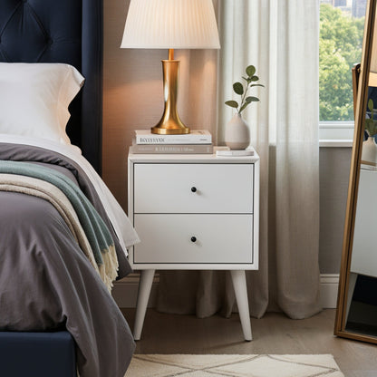 Flynn Nightstand, White - Alpine Furniture