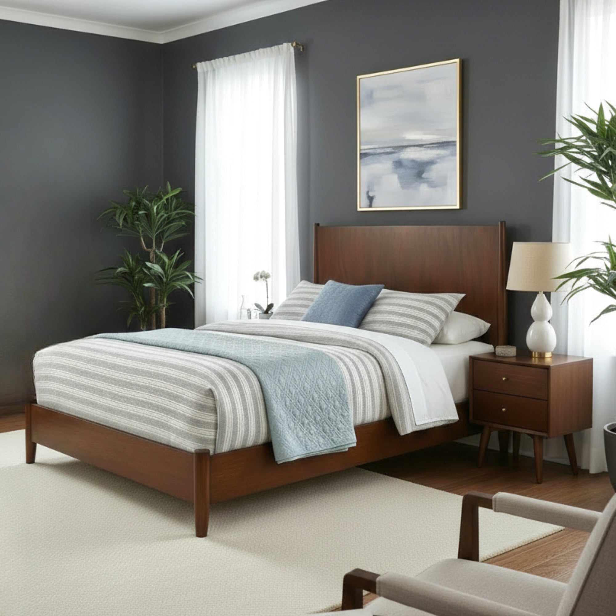 Alpine Furniture Flynn Panel Bed