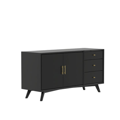 Flynn Sideboard, Black - Alpine Furniture