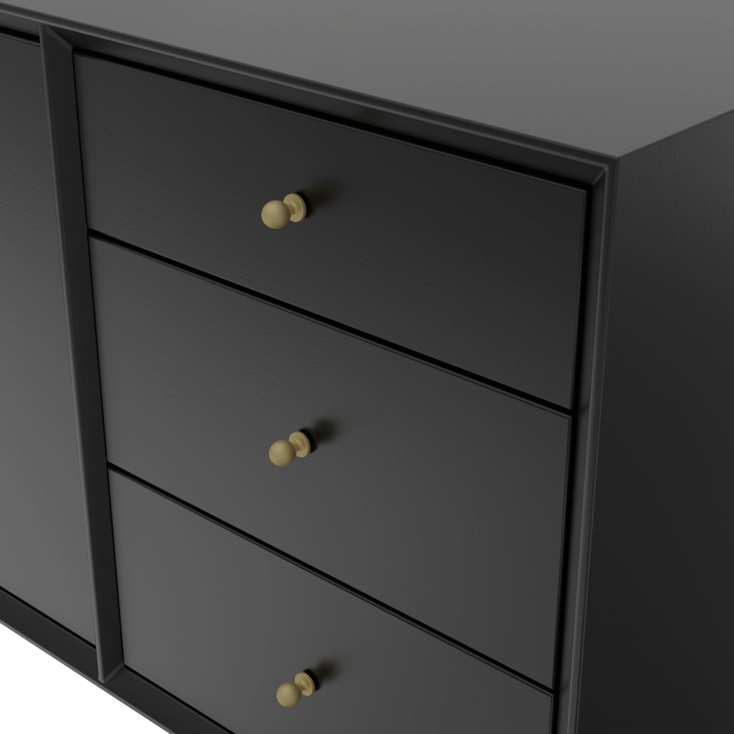 Flynn Sideboard, Black - Alpine Furniture