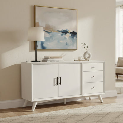 Flynn Sideboard, White - Alpine Furniture